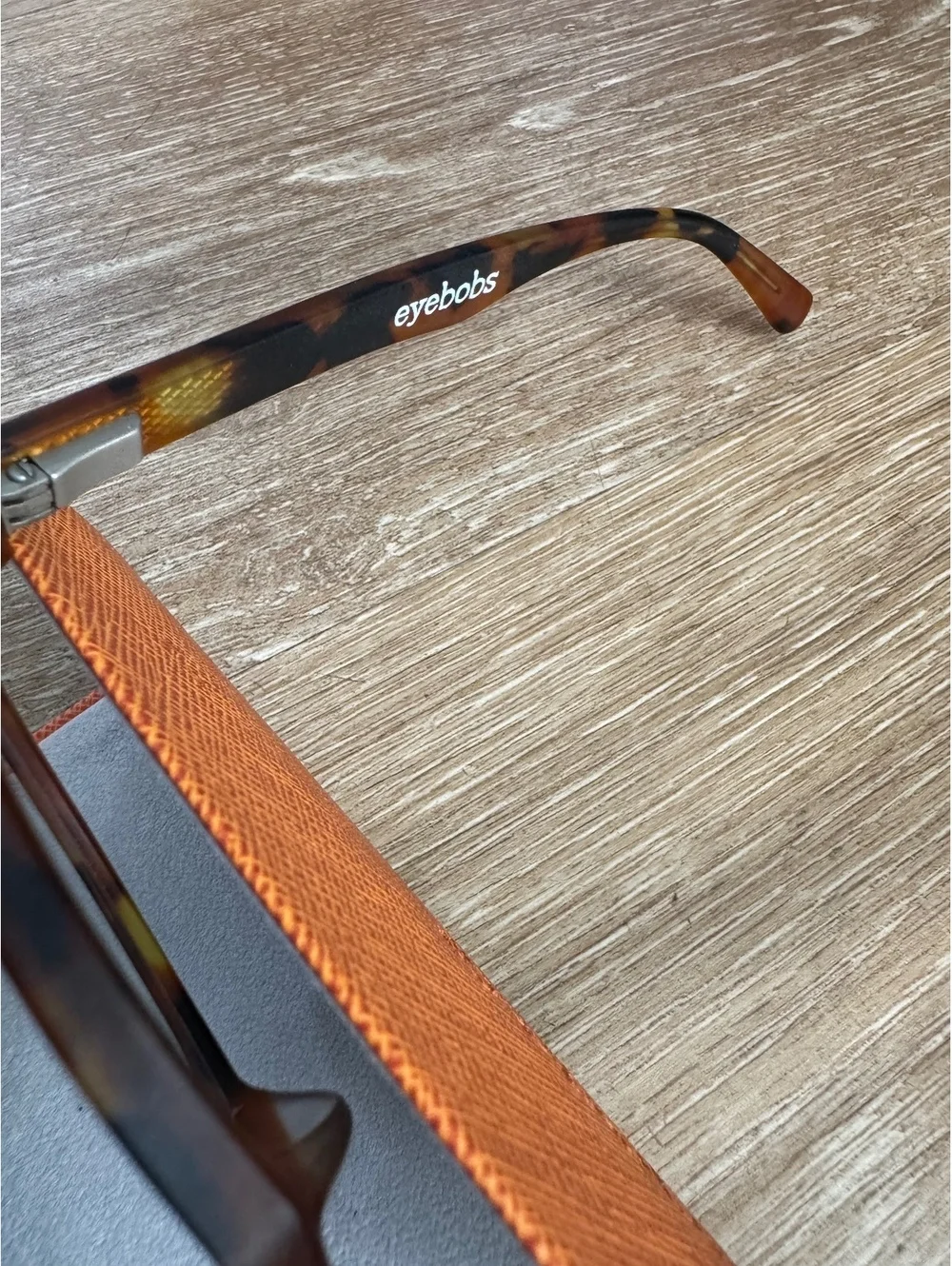 Eyebobs Tortoise Round Frame Glasses with Orange Case